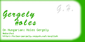 gergely holes business card
